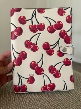 New Coach Notebook Case (only) with Cherry Prints
